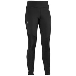Salomon Women’s Trail Windstopper Tights Black Leggings Active Hiking ((size XS)